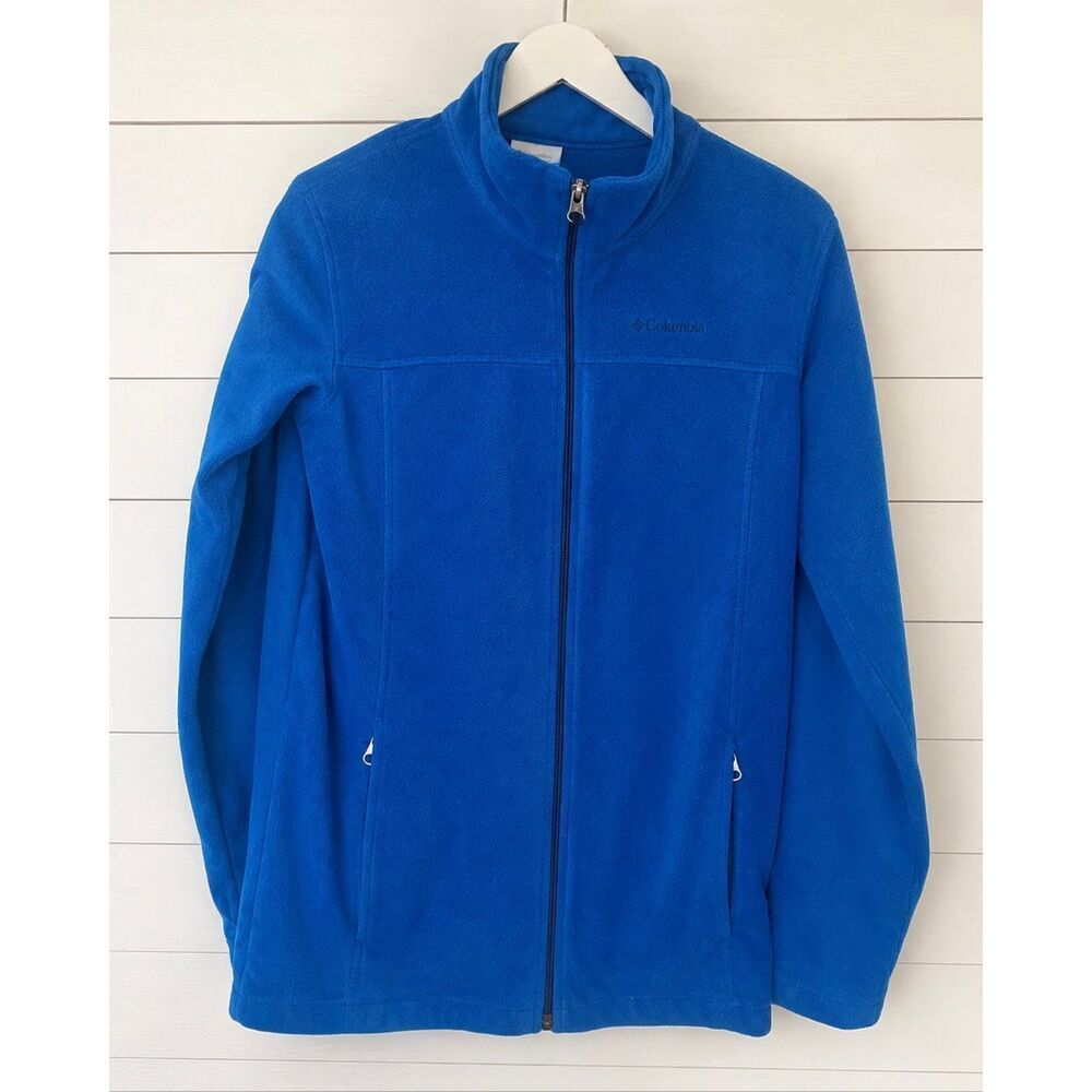 Columbia Blue Fleece Full Zip Jacket with Pockets -  Unisex Youth XL